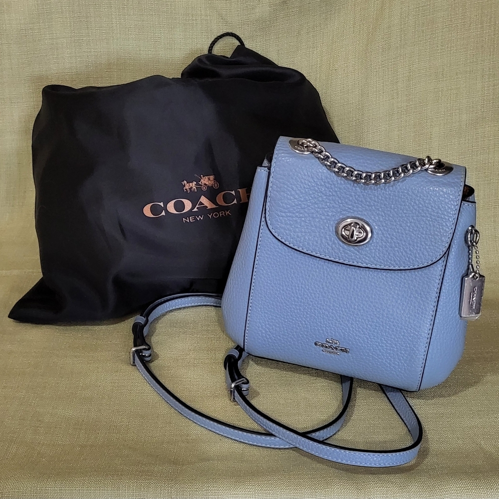 COACH Pebble Convertible Backpack Purse